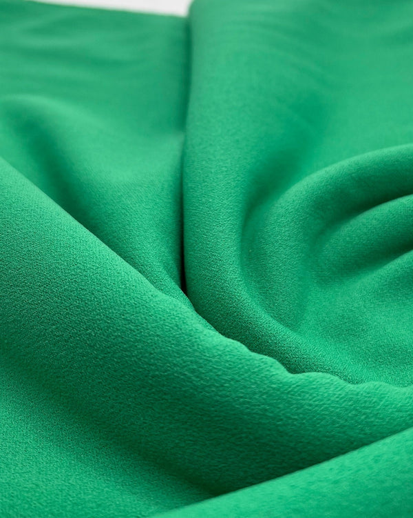 Plain Green Scuba Crepe Stretch Jersey Fabric 4 Way Stretch