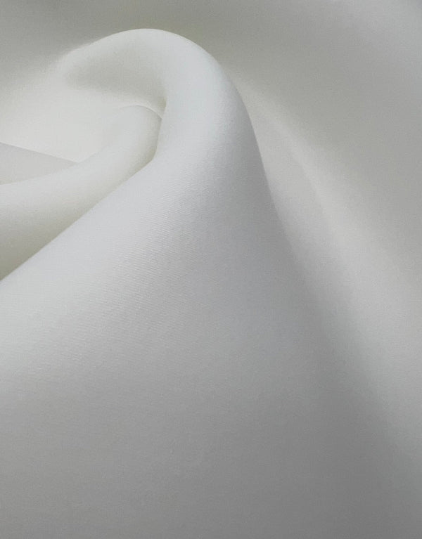 Plain Ivory Scuba Foam 3D Mono Scuba Stretch Fabric