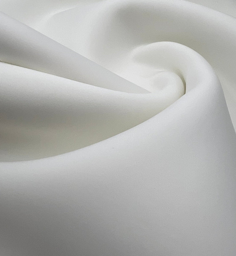 Plain Ivory Scuba Foam 3D Mono Scuba Stretch Fabric