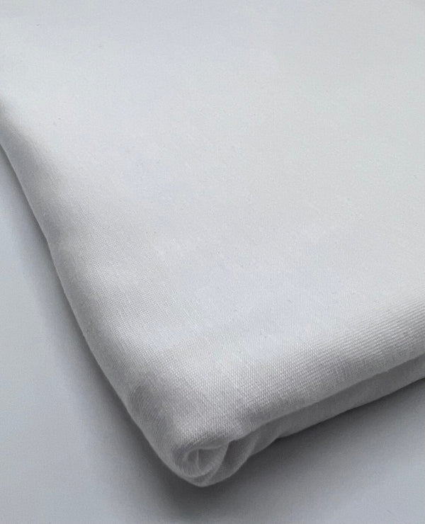 Plain Ivory Viscose Elastane Fabric 4 Way Stretch Jersey