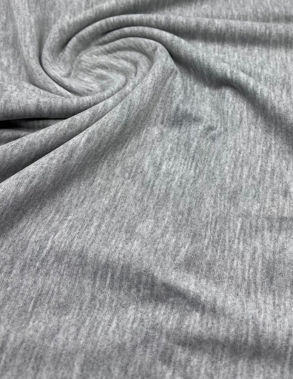 Plain Light Grey Viscose Elastane Fabric 4 Way Stretch Jersey