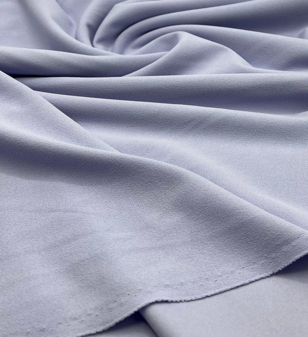 Plain Lilac Scuba Crepe Stretch Jersey Fabric 4 Way Stretch