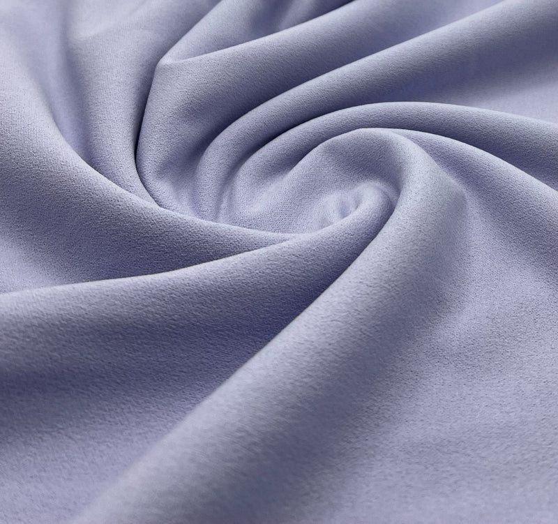 Plain Lilac Scuba Crepe Stretch Jersey Fabric 4 Way Stretch