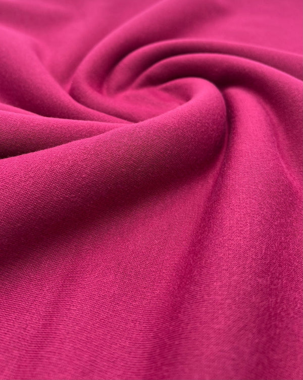 Plain Magenta Ponte 2 Way Stretch Fabric
