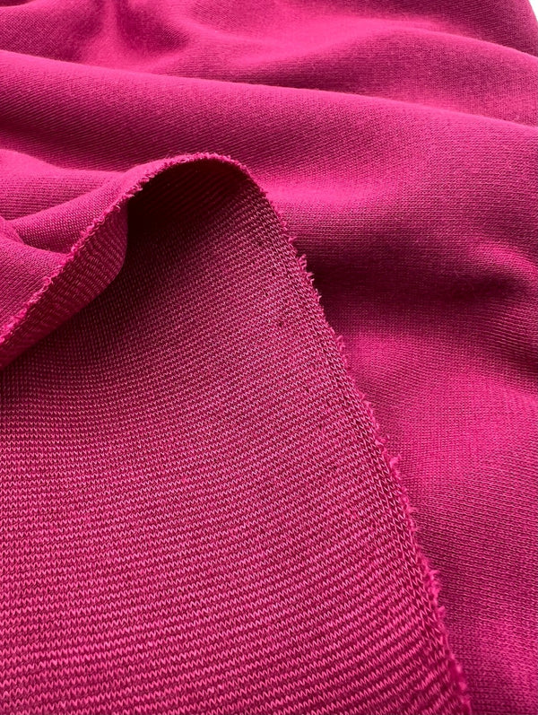 Plain Magenta Ponte 2 Way Stretch Fabric