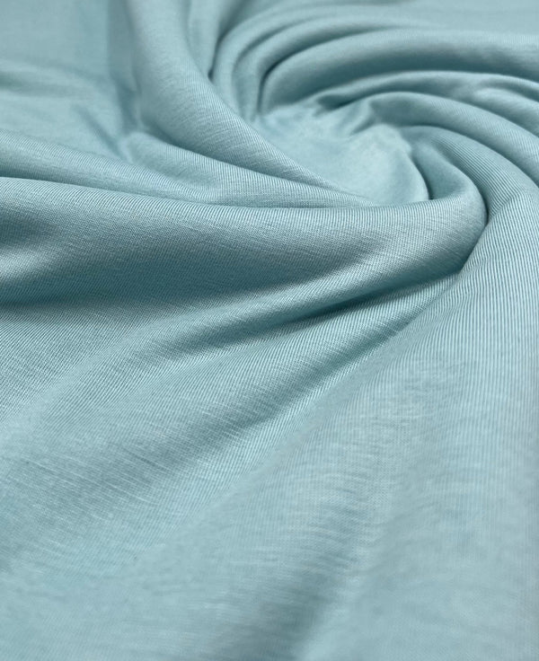 Plain Mint Green Viscose Elastane Fabric 4 Way Stretch Jersey