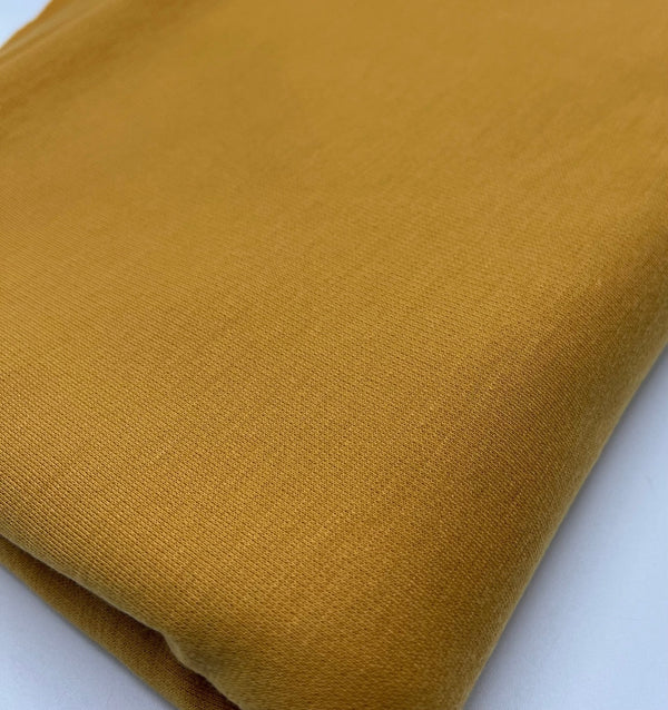 Plain Mustard Ponte 2 Way Stretch Fabric
