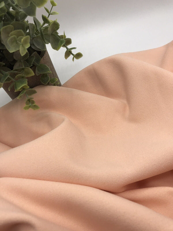 Plain Nude Scuba Crepe Stretch Jersey Fabric 4 Way Stretch