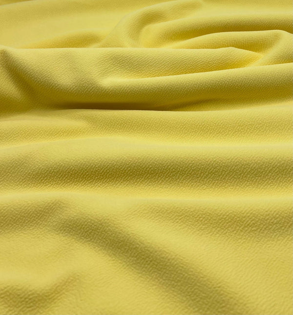 Plain Pastel Yellow Liverpool Bullet Stretch Fabric