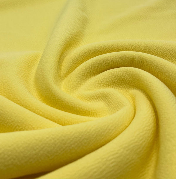 Plain Pastel Yellow Liverpool Bullet Stretch Fabric