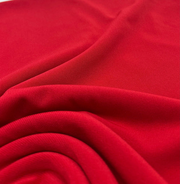 Plain Red ITY 4 Way Stretch Fabric
