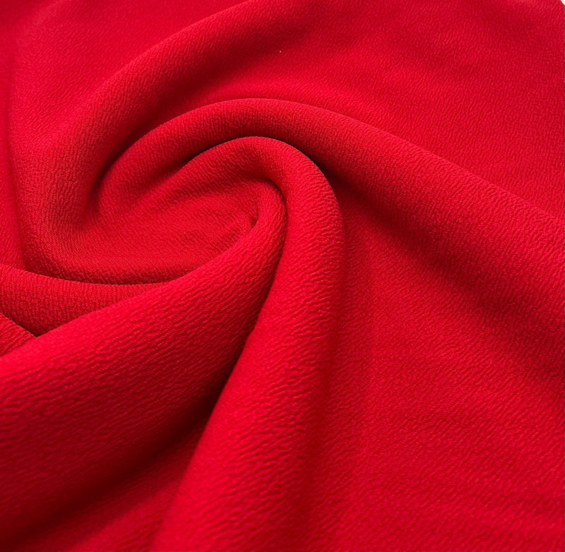 Plain Red Liverpool Bullet Stretch Fabric