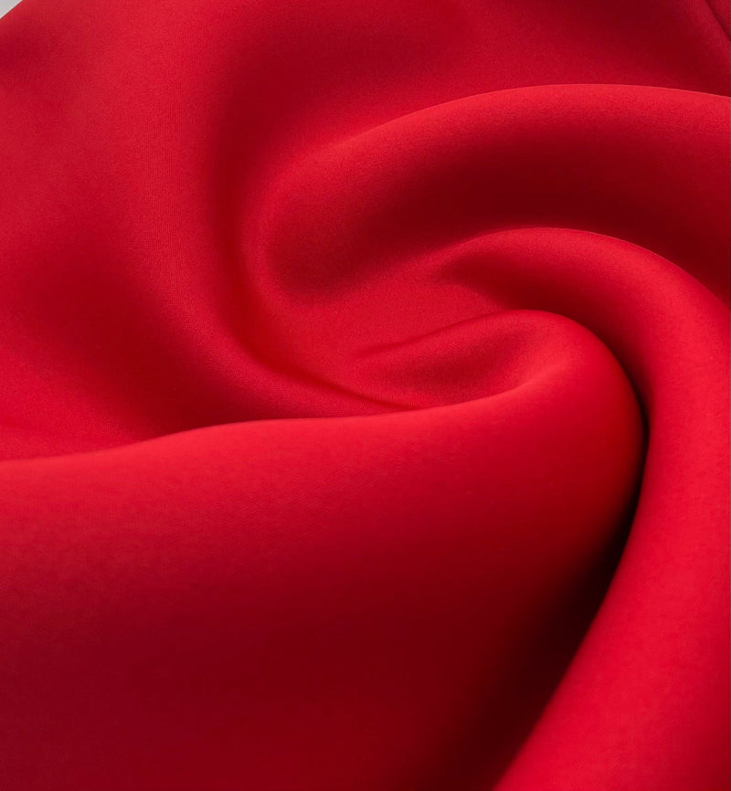 Plain Red Scuba Foam 3D Mono Scuba Stretch Fabric