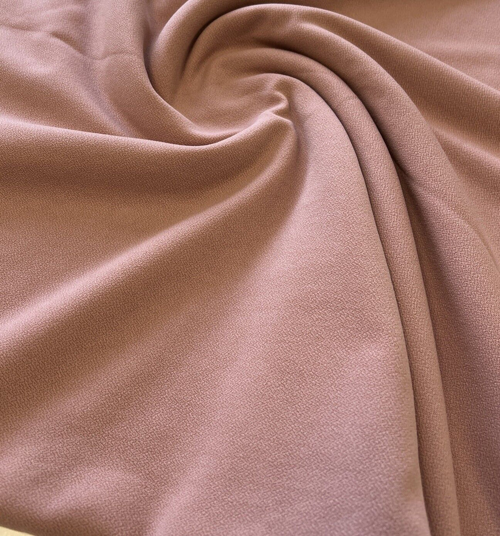 Plain Rose Scuba Crepe Stretch Jersey Fabric 4 Way Stretch