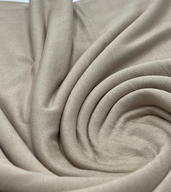 Plain Stone Viscose Elastane Fabric 4 Way Stretch Jersey