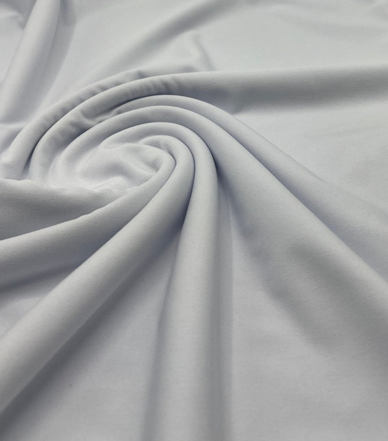 Plain White ITY 4 Way Stretch Fabric
