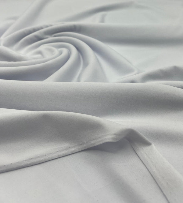 Plain White ITY 4 Way Stretch Fabric