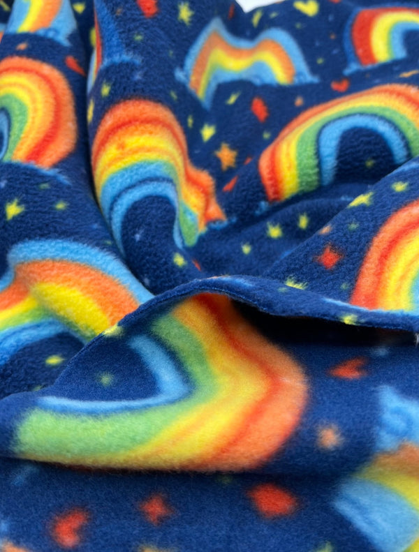 Rainbows Printed Anti-Pil Polar Fleece Fabric Blanket Loungewear