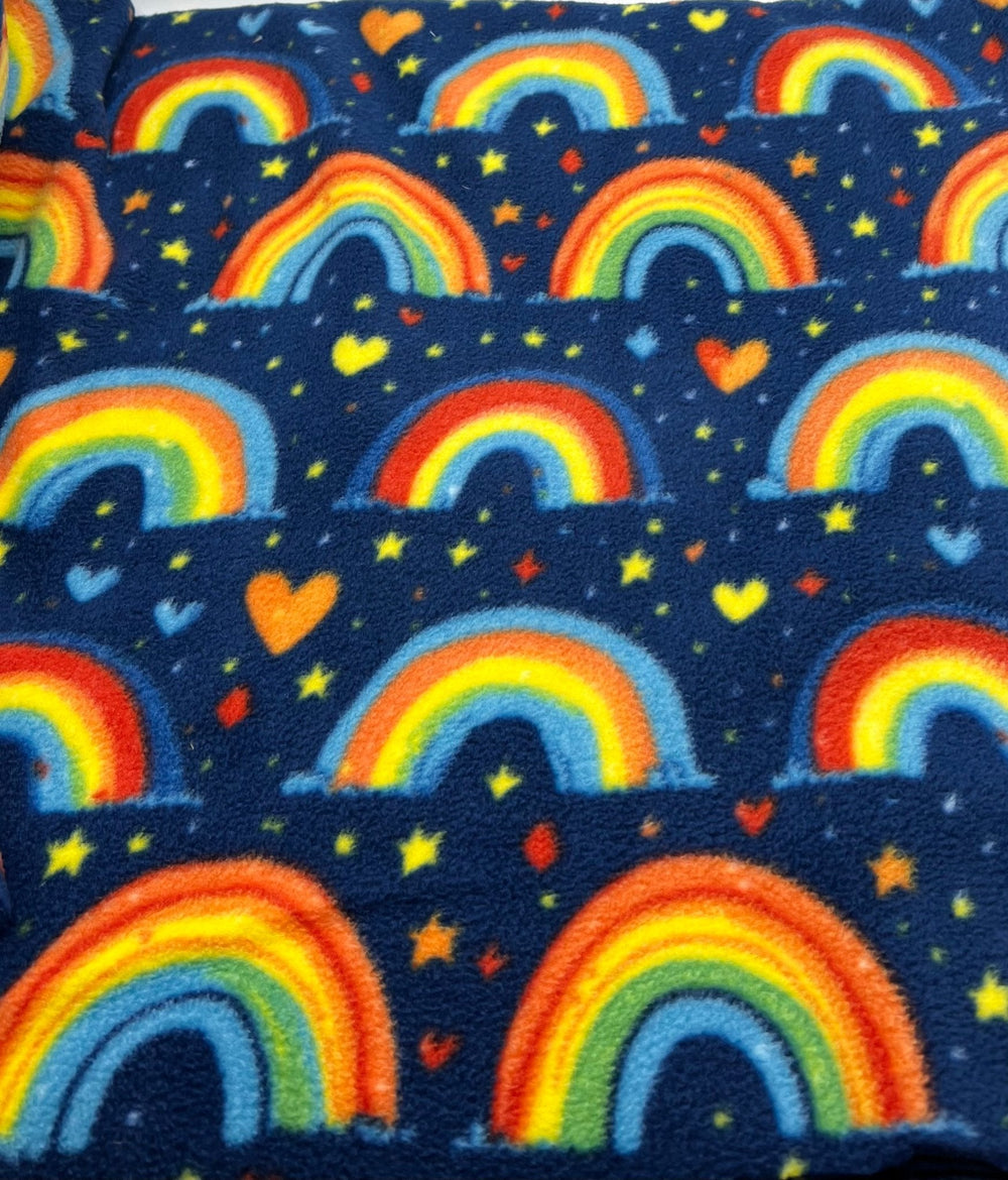 Rainbows Printed Anti-Pil Polar Fleece Fabric Blanket Loungewear