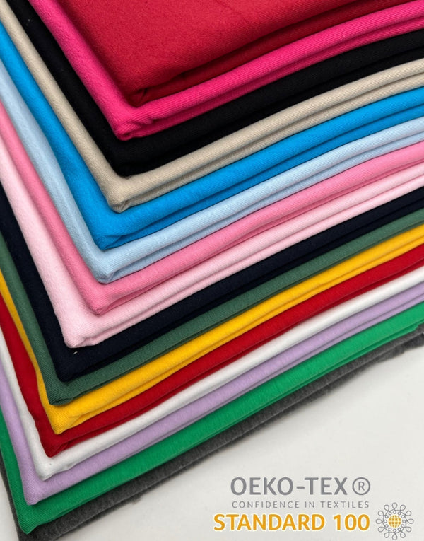 Red Cotton Stretch Jersey 200 GSM 95/5 Lycra 4 Way Stretch