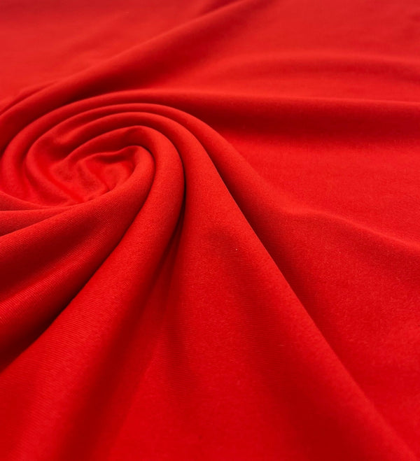 Red Stretch Jersey 220GSM 4 Way Stretch Fabric