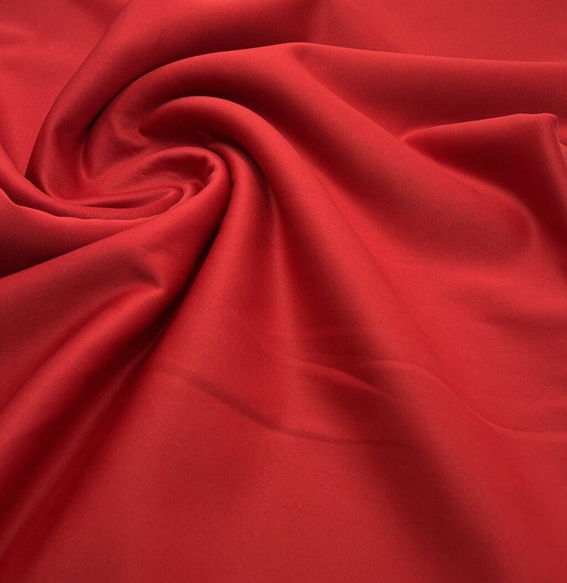 Red Plain Scuba 4 Way Stretch Smooth Jersey Fabric