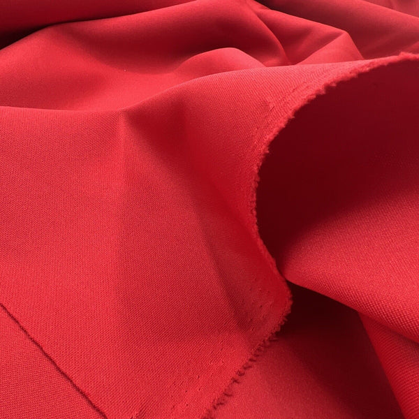 Red Plain Scuba 4 Way Stretch Smooth Jersey Fabric
