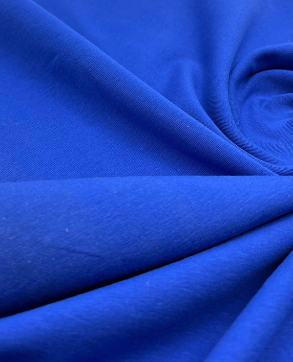 Royal Blue Cotton Stretch Jersey 240 GSM 92/8 Lycra 4 Way Stretch