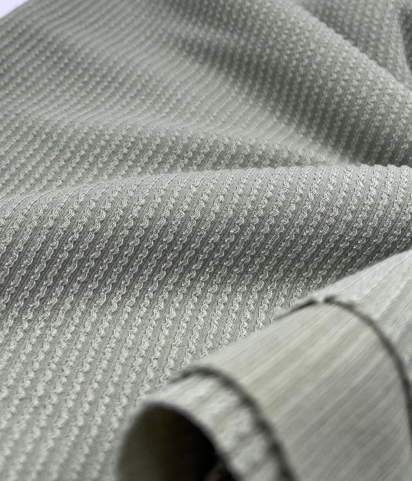 Sage Crinkle Rib Stretch Fabric