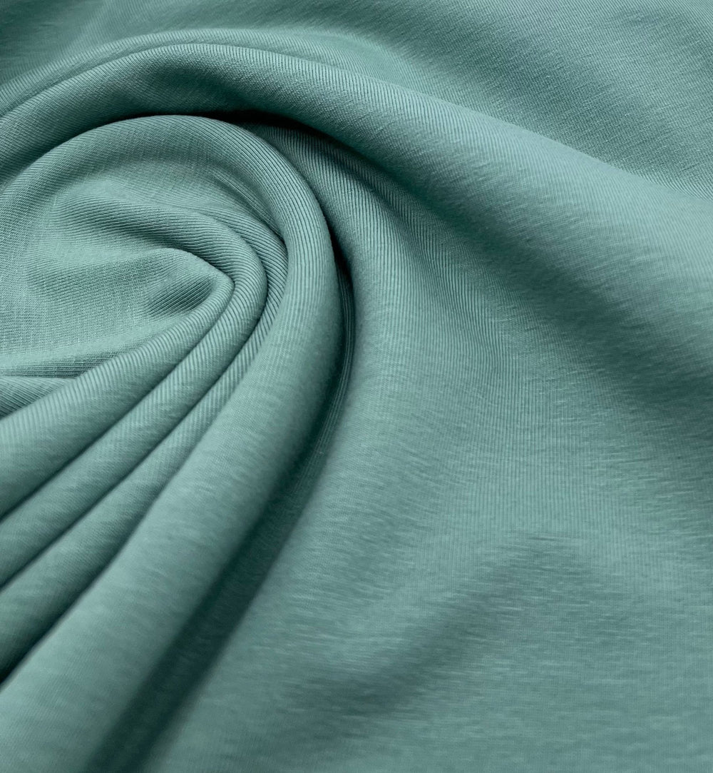 Sage Cotton Stretch Jersey 240 GSM 92/8 Lycra 4 Way Stretch