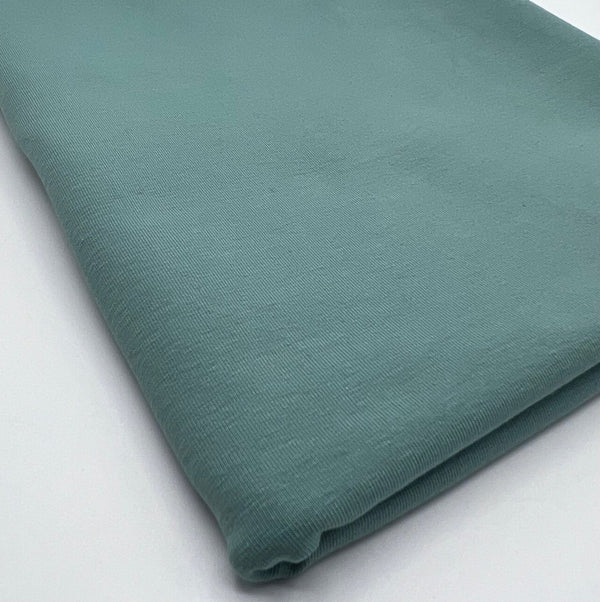 Sage Cotton Stretch Jersey 240 GSM 92/8 Lycra 4 Way Stretch