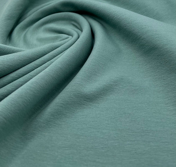 Sage Cotton Stretch Jersey 240 GSM 92/8 Lycra 4 Way Stretch