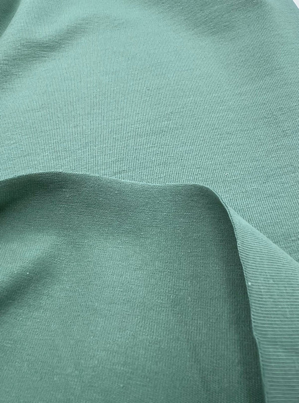 Sage Cotton Stretch Jersey 240 GSM 92/8 Lycra 4 Way Stretch