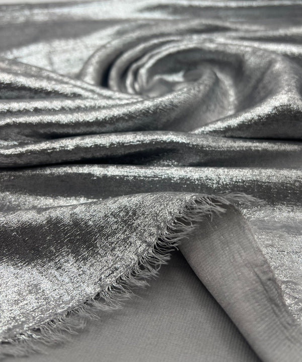 Silver Shimmer Lightweight Non Stretch Fabric