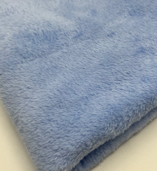 Sky Blue Super Soft Plain Cuddle Fleece Fabric Blanket Loungewear