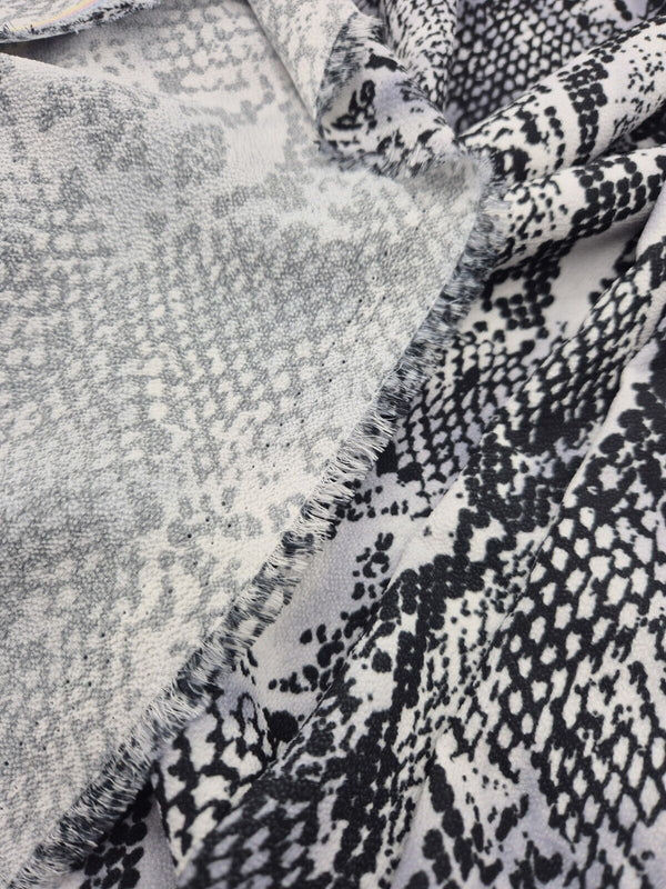 Snake Print Light weight Bubble Crepe Fabric