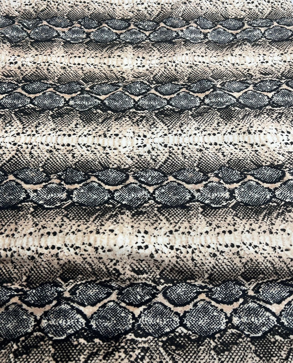 Snake Stone Print Velour Spandex Stretch Fabric