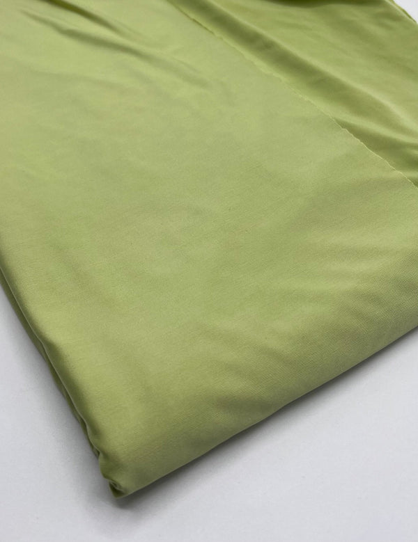 Soft Lime Green Plain Shiny Soft Touch Slinky 4 Way Stretch Fabric
