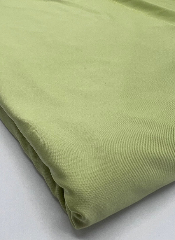 Soft Lime Green Plain Shiny Soft Touch Slinky 4 Way Stretch Fabric