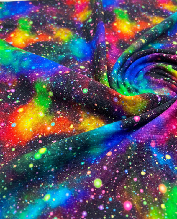 Speckled Galaxy Print Cotton Stretch Jersey 200 GSM 95/5 Lycra 4 Way Stretch