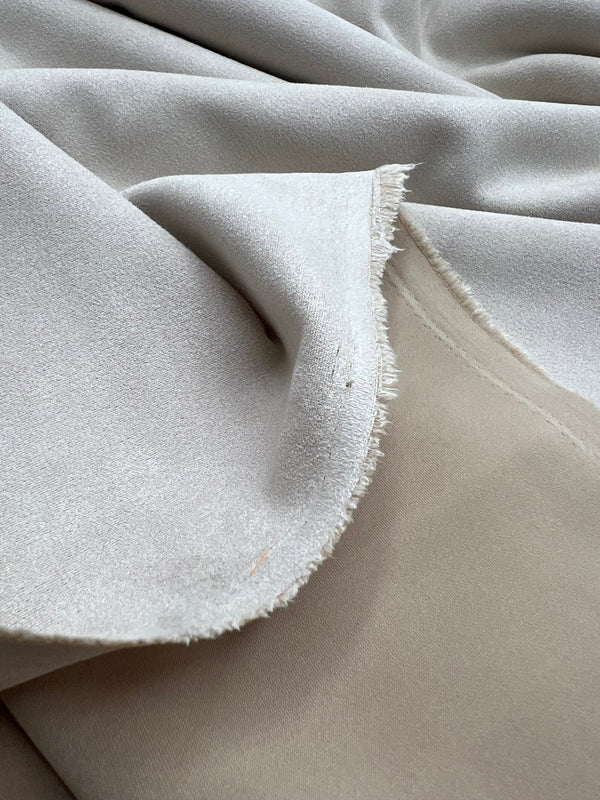 Stone Sand Scuba Suede Jersey Fabric 280GSM 2 Way Stretch