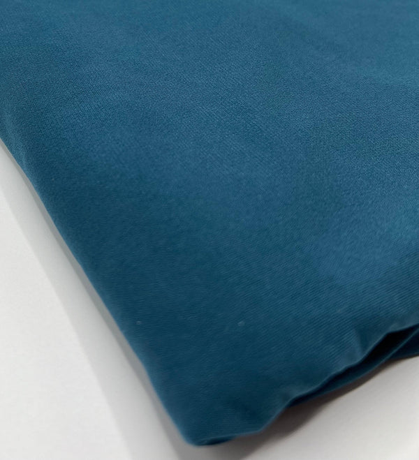 Plain Teal ITY Fabric 4 Way Stretch