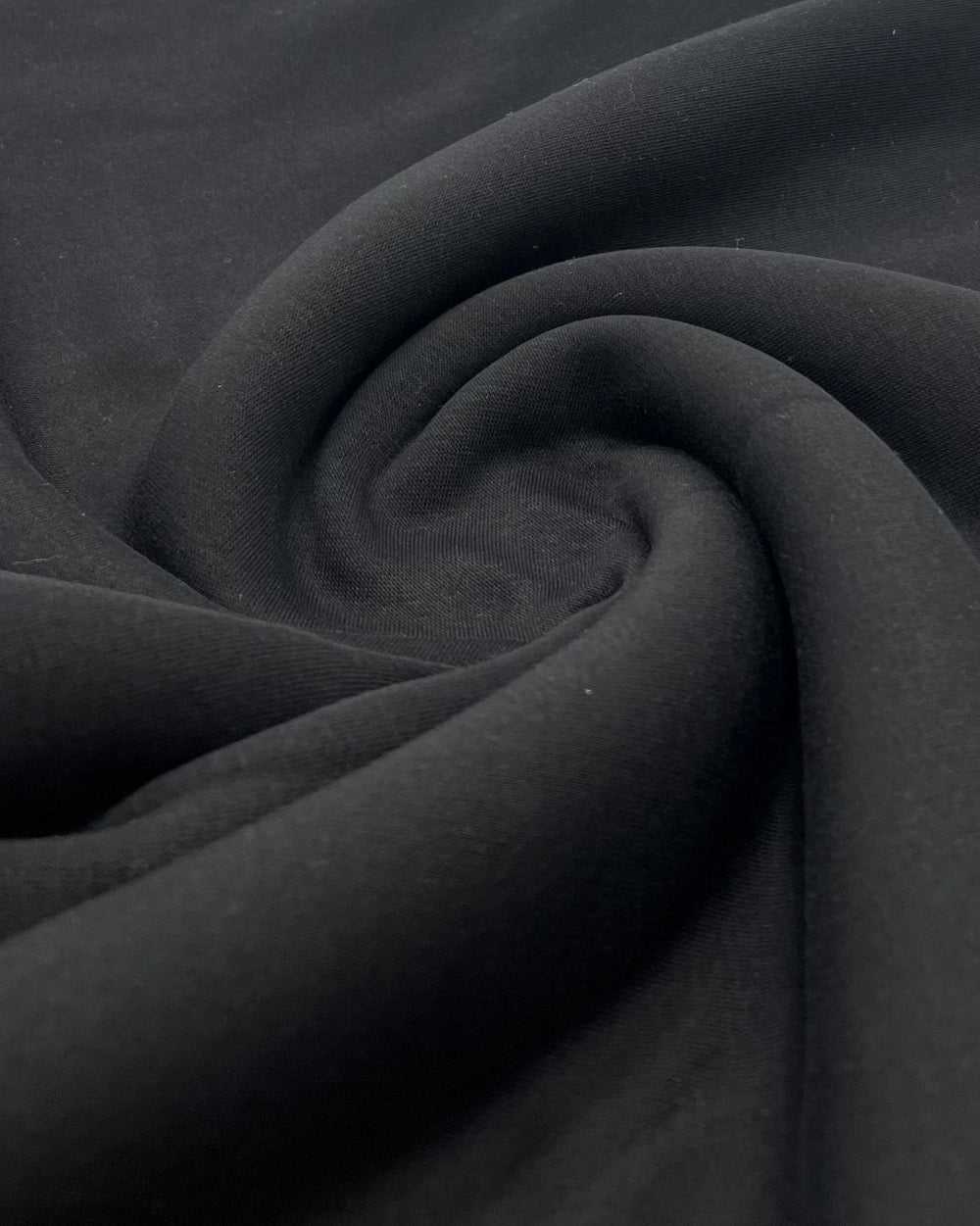 Black Thick Cotton Mix Sweatshirt Fabric 250 GSM 2 Way Stretch