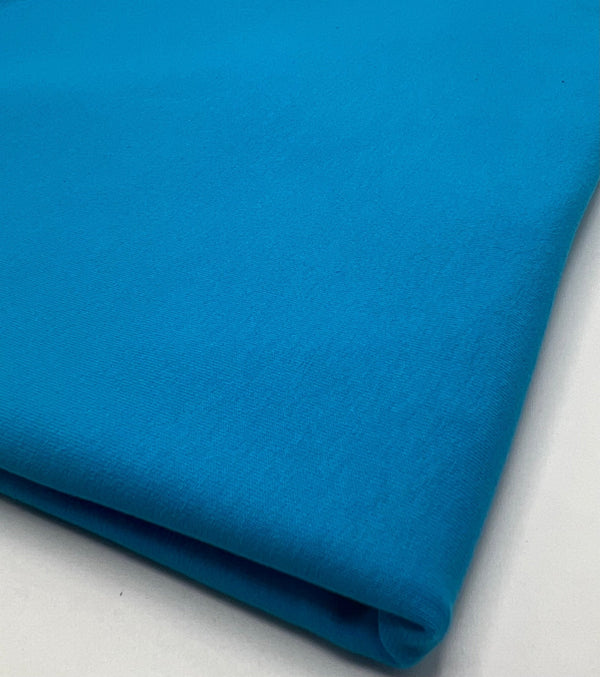 Turquoise Cotton Stretch Jersey 200 GSM 95/5 Lycra 4 Way Stretch