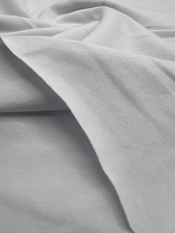 White Cotton Stretch Jersey 200 GSM 95/5 Lycra 4 Way Stretch