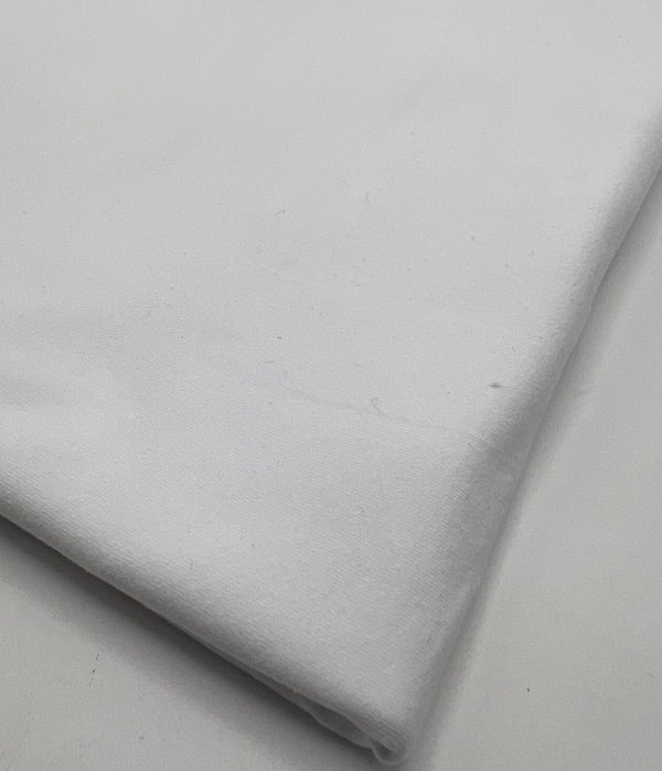 White Cotton Stretch Jersey 200 GSM 95/5 Lycra 4 Way Stretch