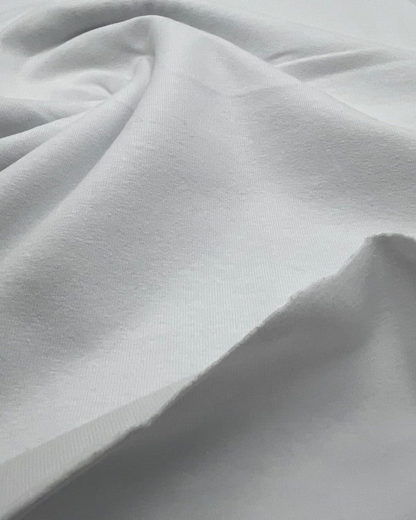 White Cotton Stretch Jersey 200 GSM 95/5 Lycra 4 Way Stretch