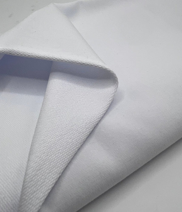 White French Terry Loopback Cotton Jersey 230 GSM 95/5 Lycra 4 Way Stretch