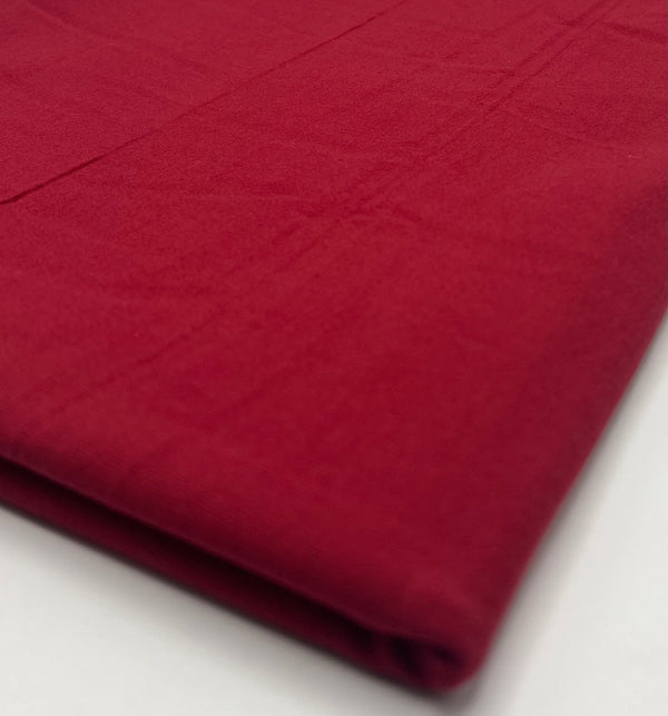 Wine Cotton Stretch Jersey 200 GSM 95/5 Lycra 4 Way Stretch