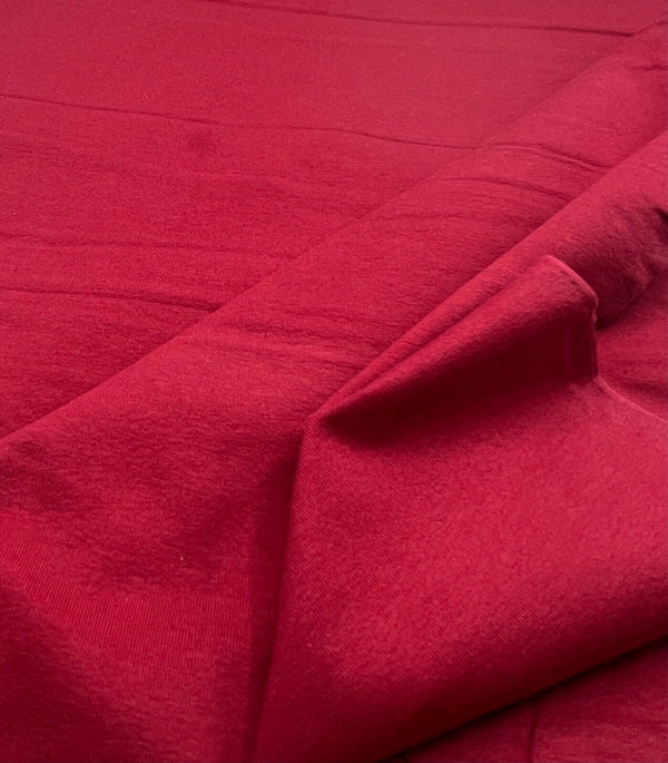 Wine Cotton Stretch Jersey 200 GSM 95/5 Lycra 4 Way Stretch